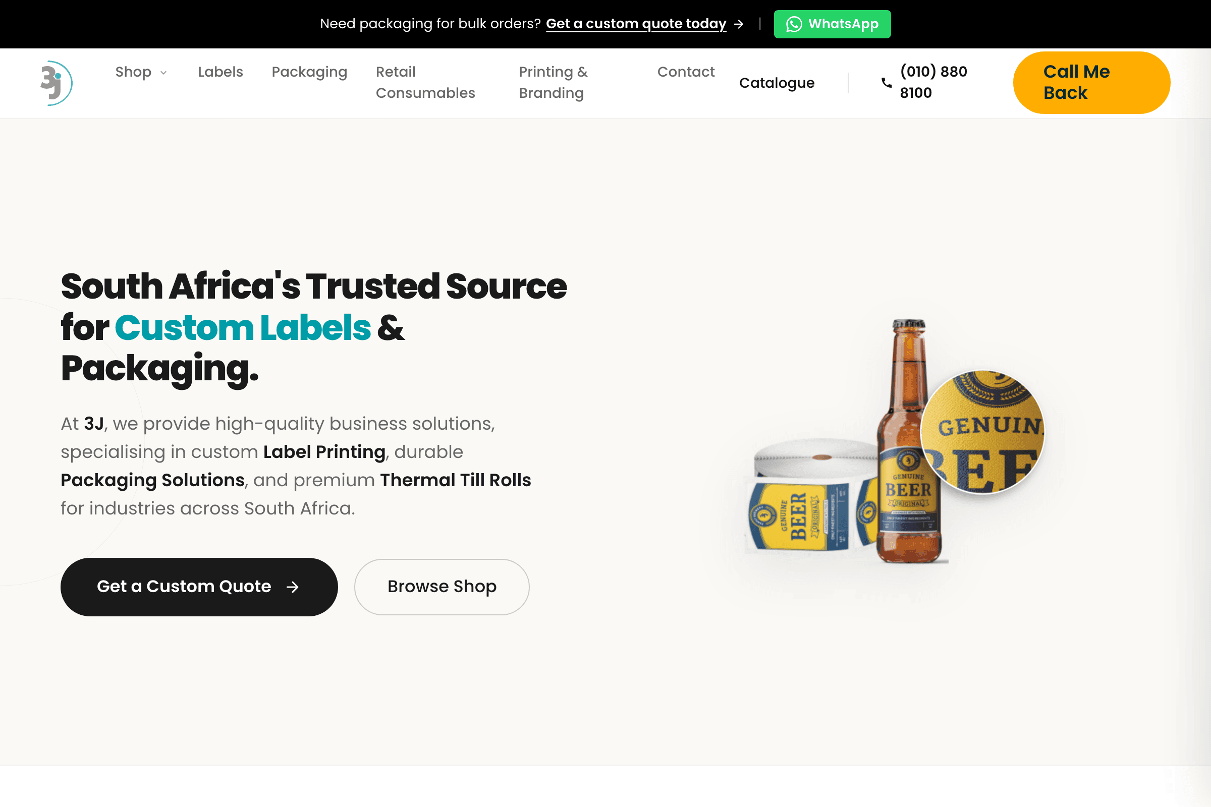 3J homepage screenshot